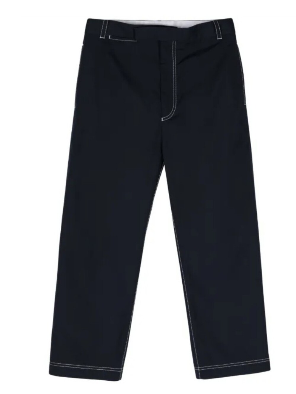 Thom Browne Pants Trousers Contrasting Stitch Mens Size 2 = Med Navy